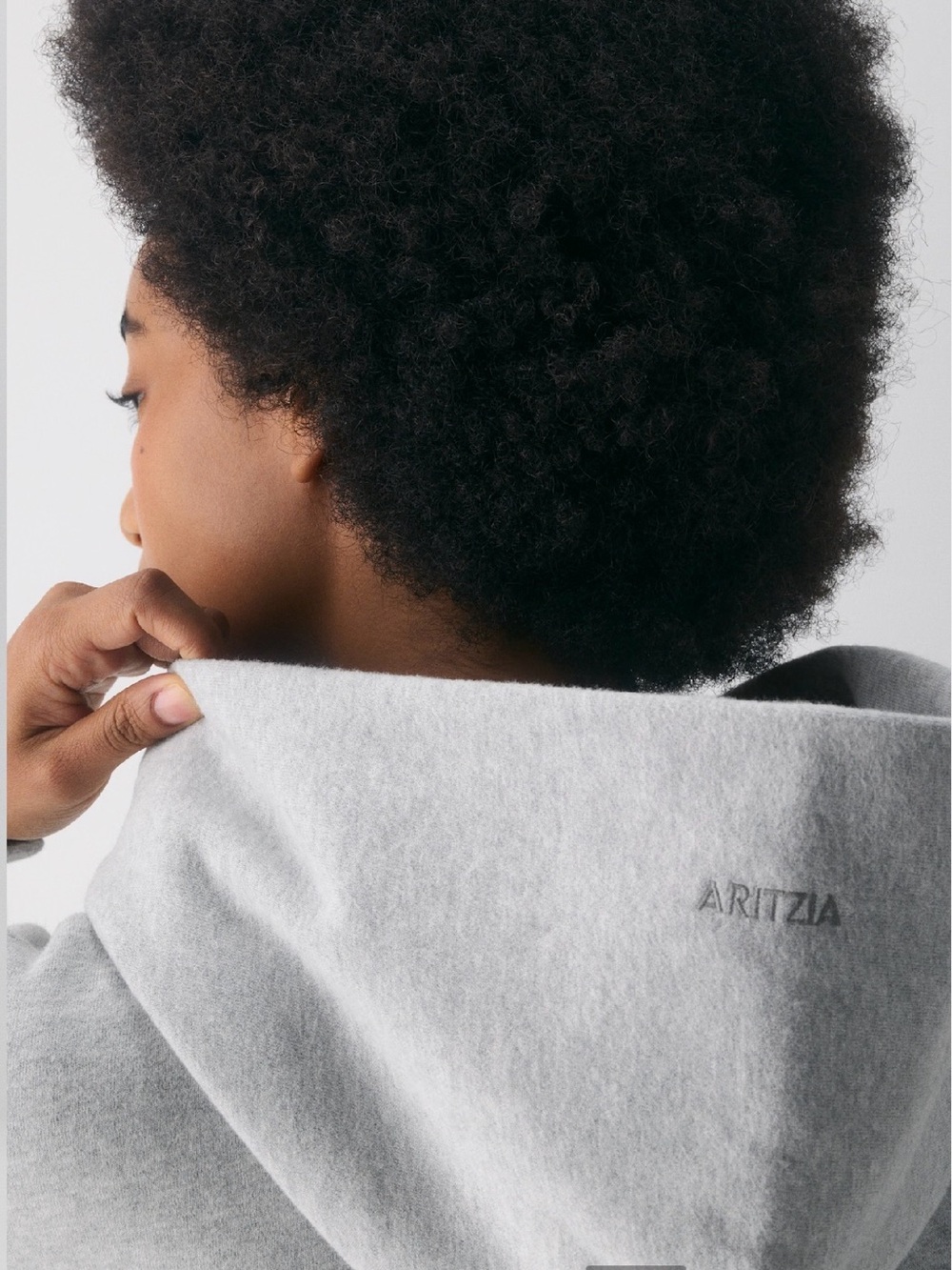 Aritzia Cozy Sweatfleece Mega Hoodie - Heather Chrome - Picture 3 of 5